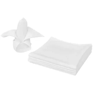 50 Dinner Napkins White 50 x 50 cm