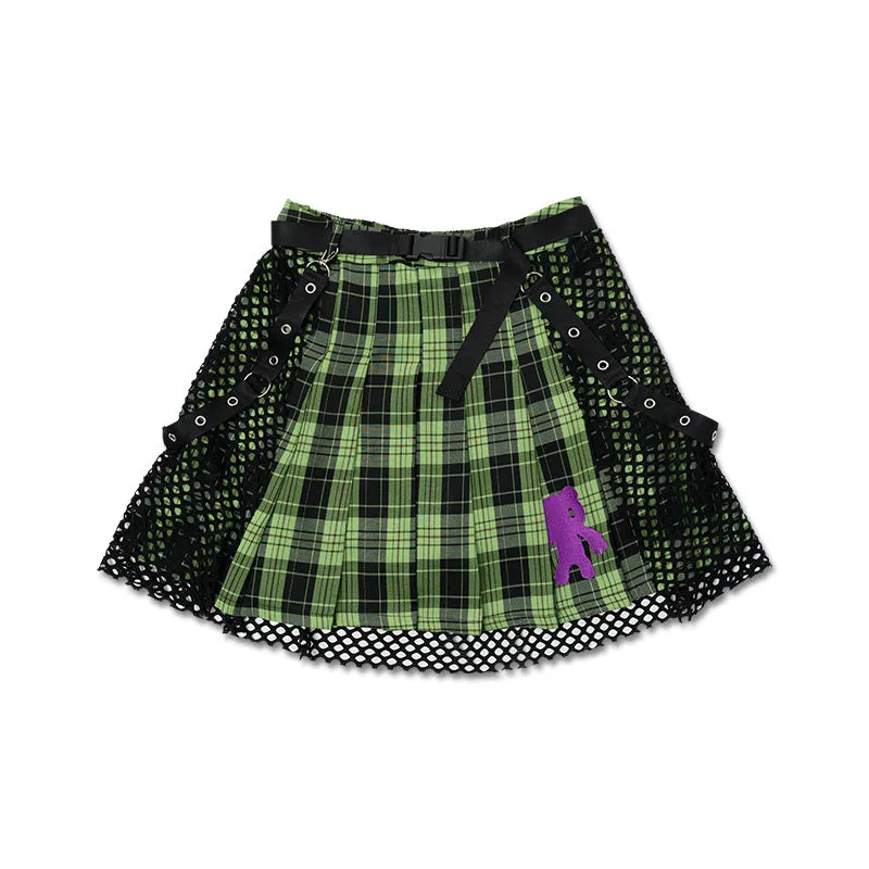 ACDC RAG & Gloomy Bear vivid mesh skirt