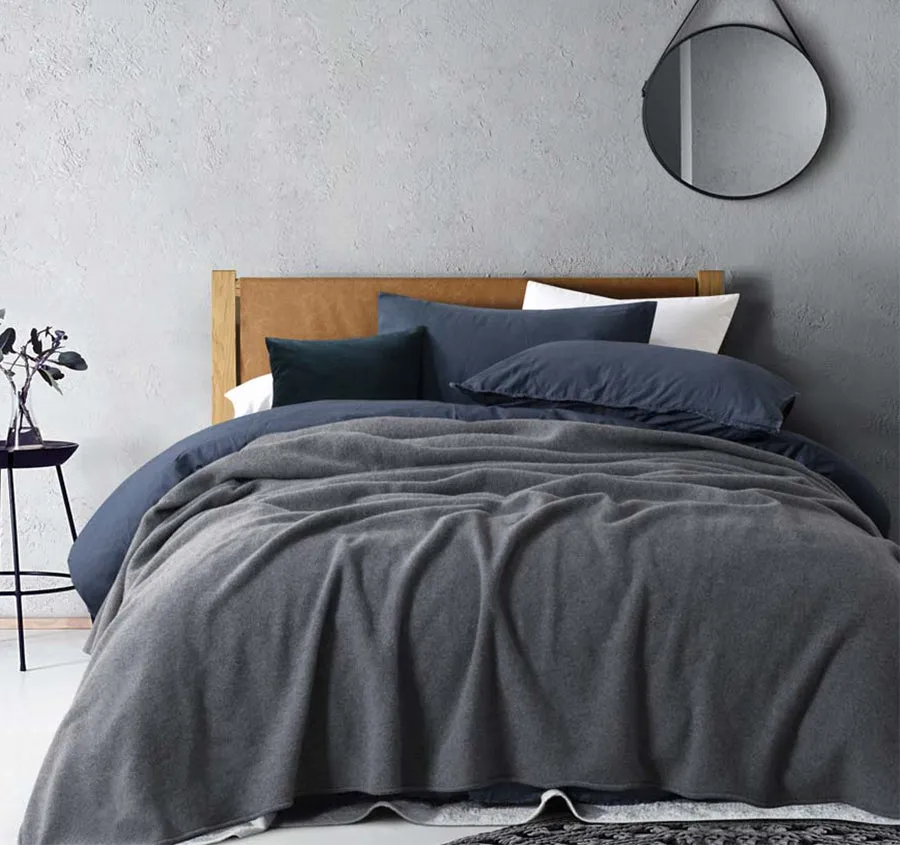 Australian Wool Blanket Range Grey