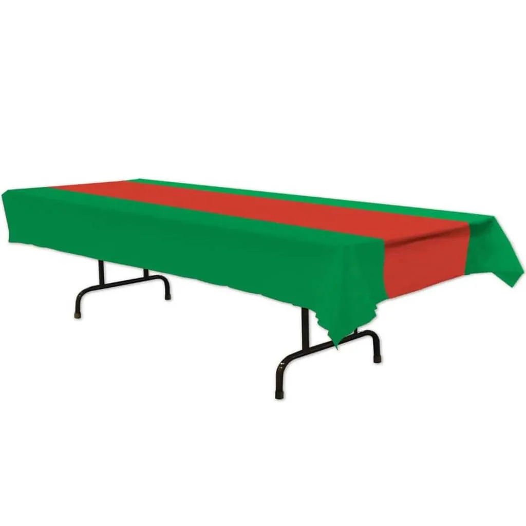 Christmas Winter Table Cover Red and Green