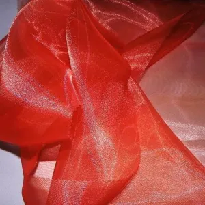 Crystal Organza Wholesale Fabric in Red 975