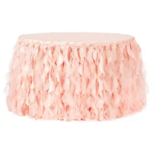 Curly Willow 21ft Table Skirt - Blush/Rose Gold