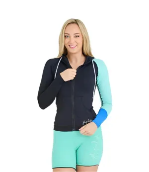 Jetpilot Pacer Womens Hooded Rashie (2025) - Black