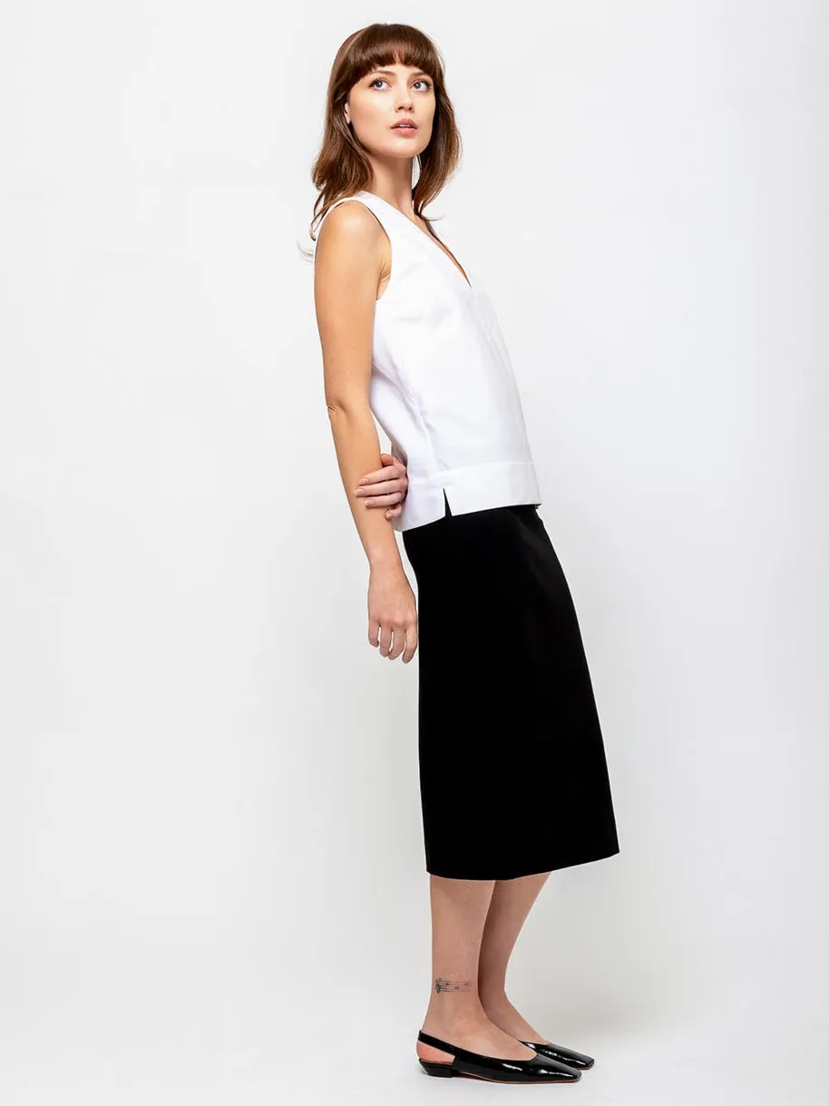 Knit Ponti Skirt - Black