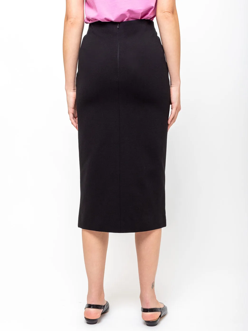 Knit Ponti Skirt - Black