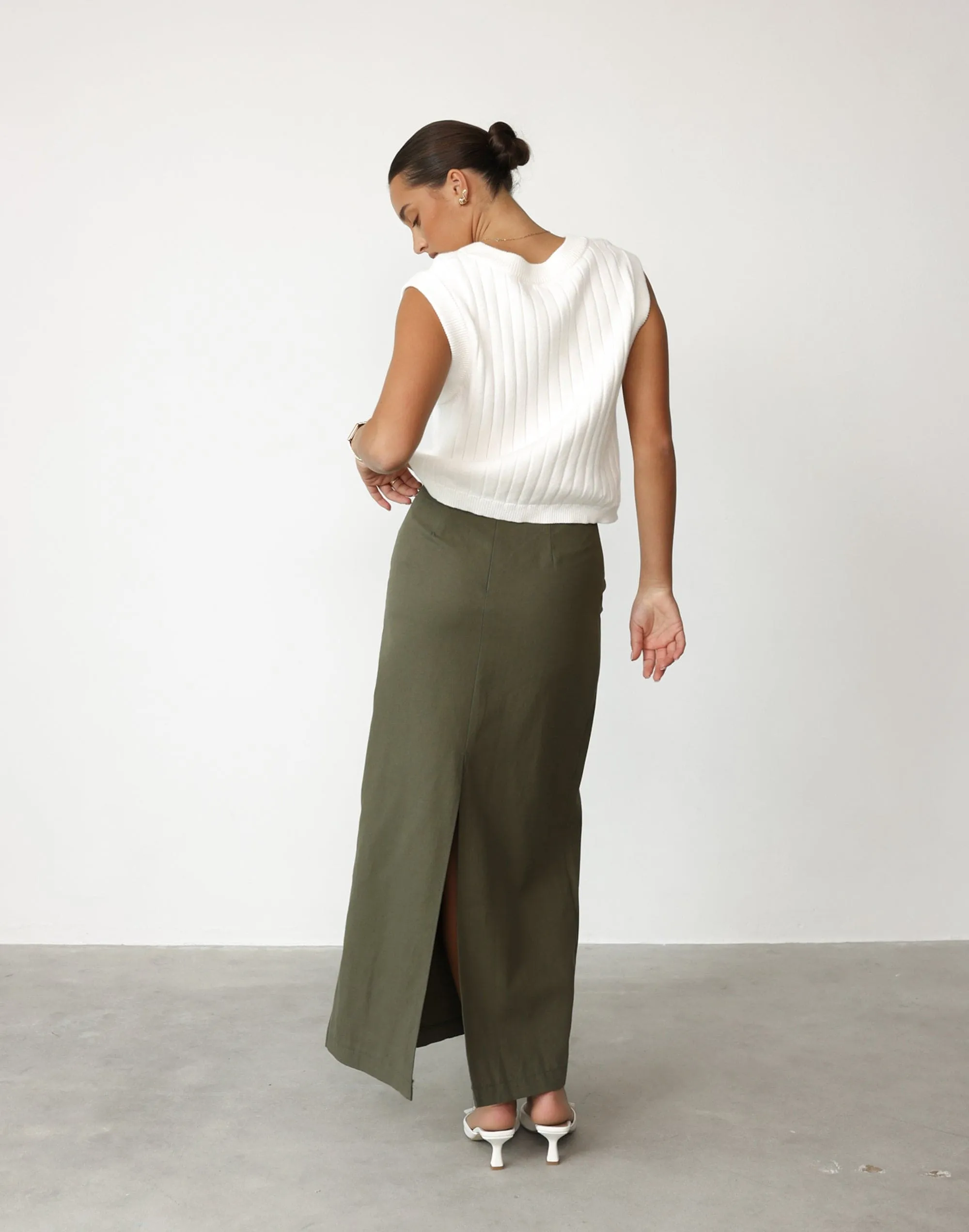 Kristen Maxi Skirt (Moss)