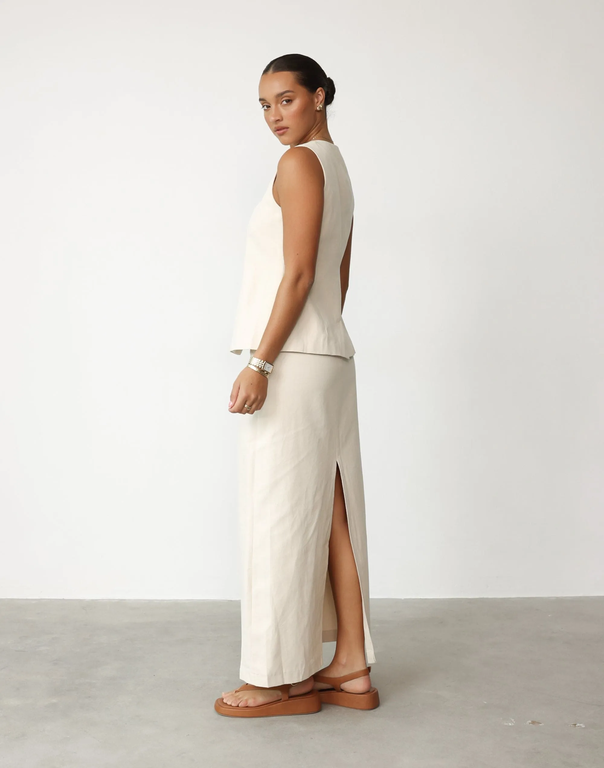 Kristen Maxi Skirt (Oat)