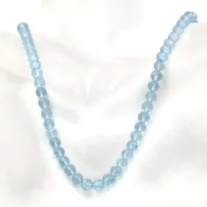 Light Blue Topaz Micro Faceted Gemstone Bead Necklace Blue Topaz Beaded Necklace November Birthstone Bead Necklace December Birthstone SKU 6142723