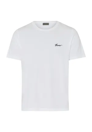 Living Shirts Jersey Cotton Crew Neck Logo T-Shirt | White 75853-101