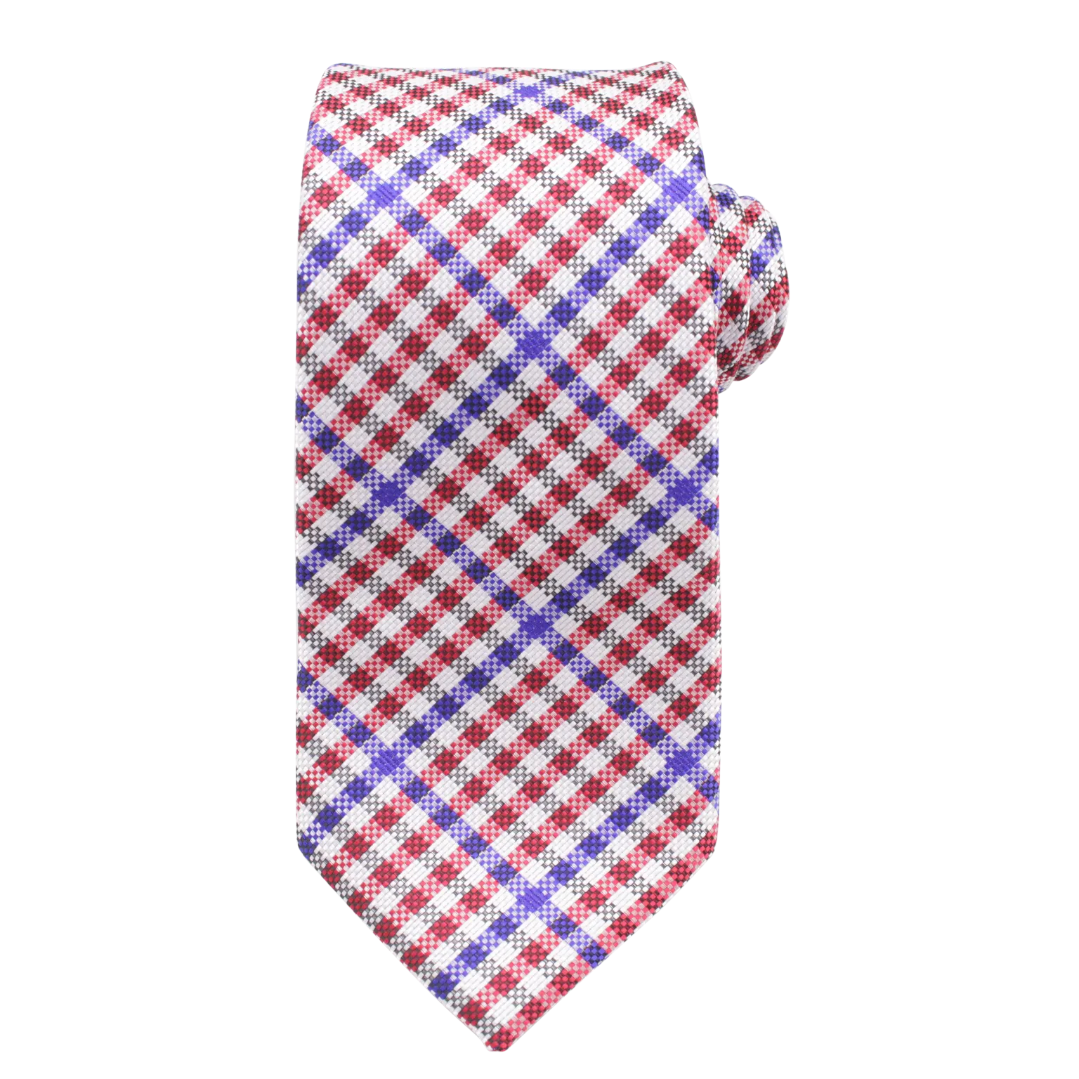 Patriot - Red, White, and Blue Gingham Patterned Necktie