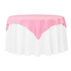 Polyester Square 54" Overlay/Tablecloth - Pink