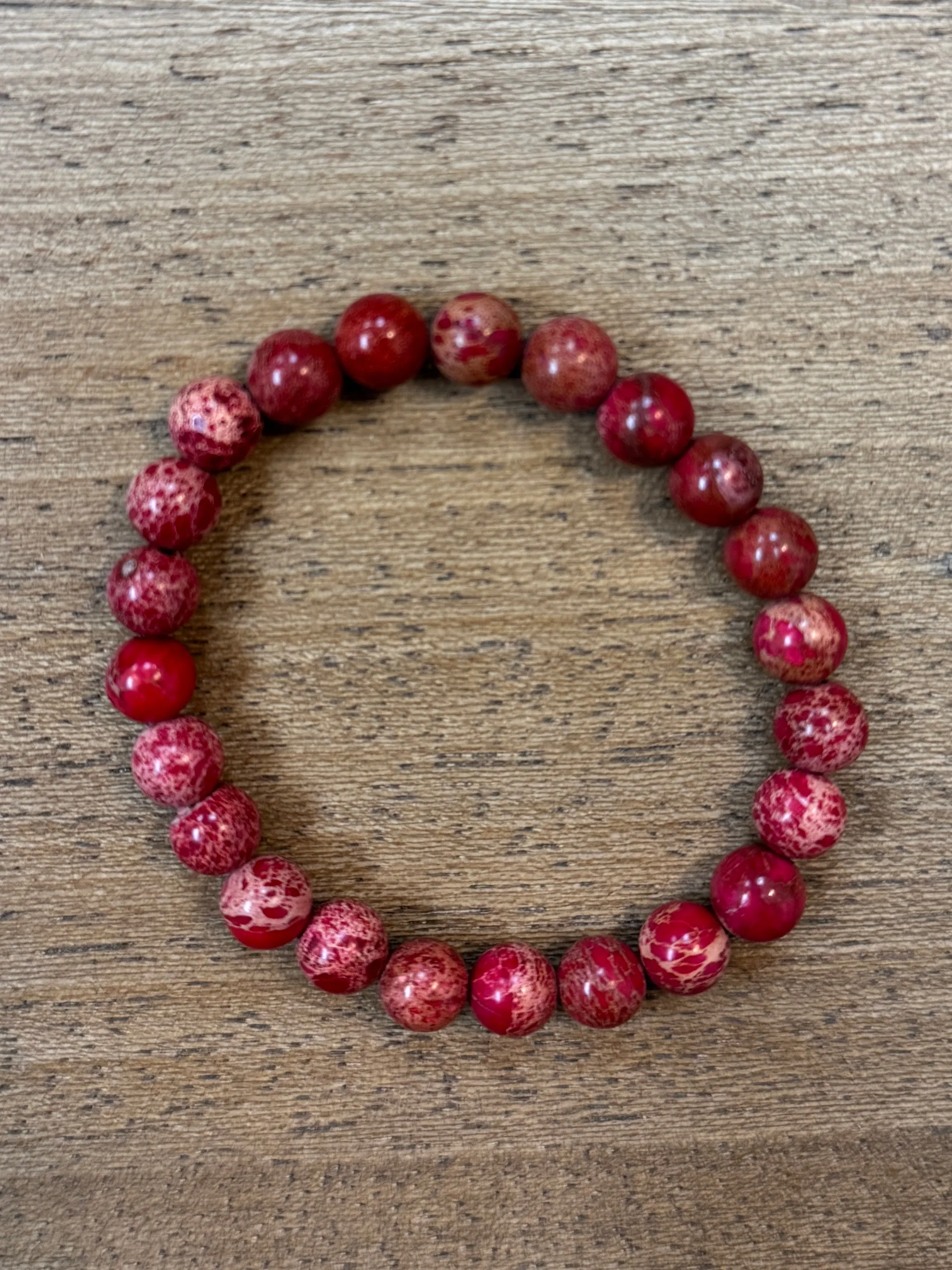 Red African Sea Sediment 8mm Bracelet