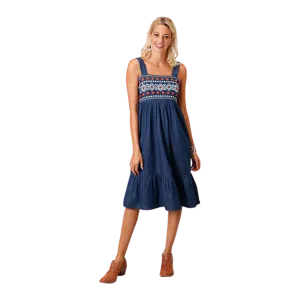 Roper Women's Blue Indigo Denim Sun Dress