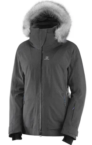 Salomon Ski Clothing Womens Weekend Jacket Black Heather