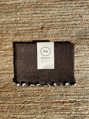 Silk Wool Neck Warmer in Brown