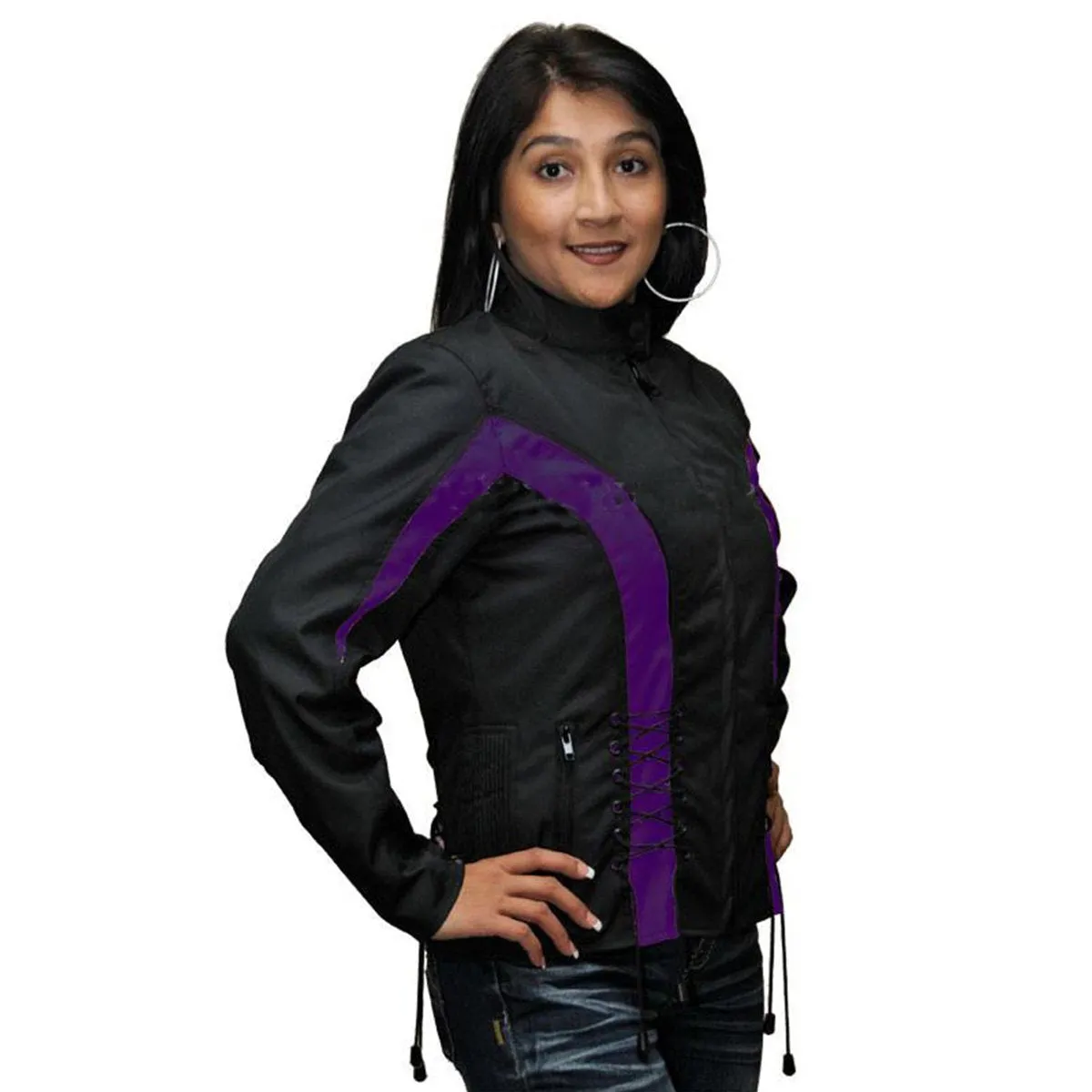 VL1556 Ladies Textile Crystal Jacket with Color Accents